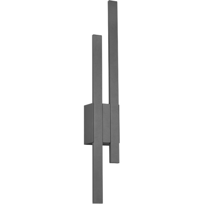 Trio Tawa 221460242 antraciet grijze buiten wandlamp met twee slanke plankjes voor indirect licht via de muur
