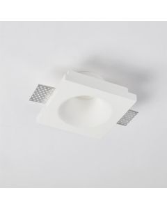 Searchlight Renne overschilderbare inbouwspot van gips met schuin geplaatste GU10 fitting