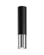 Sollux Lopez SL.0939 zwart met chromen plafondlamp