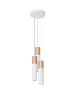 Sollux Pablo SL.1013 wit met houten hanglamp