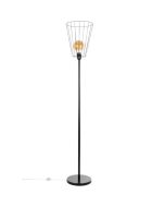 Britop Swan 12430104 zwarte vloerlamp met kap van metaaldraad