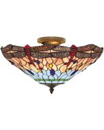 Searchlight Dragonfly 1289-16 tiffany plafondlamp