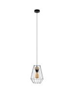 Britop Endorfina 1321104 hanglamp van metaaldraad en eikenhout