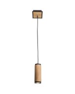 Elobra Bolivia 140086 zwart metalen hanglamp met eikenhout