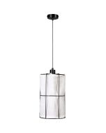 Britop Marinero 184229104 zwarte hanglamp met wit textiel