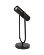 Searchlight Telescope EU2791BK zwarte tafellamp met richtbare cilindervormige spot met GU10 lamp