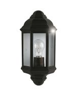 Searchlight Maine 280BK klassieke zwarte buitenlamp met drie ruitjes