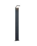 Trio Pearl 421160142 antraciet grijze paallamp voor buiten met voorover stekend led paneel voor pad verlichting