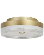 Searchlight Cyprus 42651-40GO goud kleurige plafonniere van 40cm met mat met helder glazen onderzijde