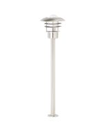 Brilliant Terrence 45785/82 RVS tuinpaal met glazen kap met lamellen ervoor