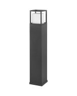 Trio Witham 477860142 antraciet grijze paallamp met wit vierkante LED bak