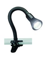 Trio Flexo 5028010-02 zwarte klemspot met flexibele arm