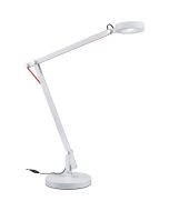Trio Amsterdam 527920101 witte bureaulamp met scharnierende arm en ronde kop
