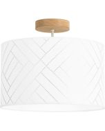 Britop Punto 56049174 witte plafonniere met eikenhout