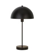 Searchlight Mushroom EU60231BK zwart metalen tafellampje met halfrond kapje van metaal