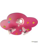 Niermann bloemenwolk plafondlamp 612 magenta