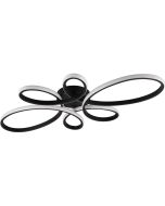 Trio Fly 645619132 grote zwarte plafondlamp van gevormde LED balken