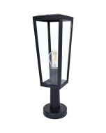 Lutec Pine 7296601012 mat zwarte sokkellamp