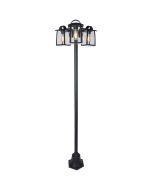 Lutec Kelsey 7273606012 mat zwarte lantaarnpaal