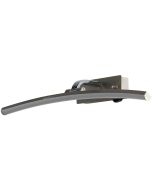 Searchlight Santorini zilverkleurige schilderijlamp met gebogen LED balk van 50cm en schakelaar