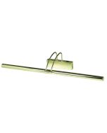 Searchlight Majorca messing schilderijlamp met LED buis van 68cm en schakelaar op het wandplaatje