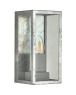 Searchlight Box gegalvaniseerd stalen rechthoekige wandlamp voor buiten met drie helder glazen ruitjes