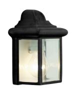 Brilliant Nissie 91018A06 klassieke mat zwarte rechthoekige wandlamp voor buiten met drie ruitjes