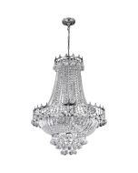 Searchlight Versailles chromen kristallen zakkroonluchter met een diameter van 55cm