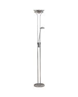 Searchlight Mother EU5430CC chromen uplighter met leeslamp met LED knobbel onder de uplighter