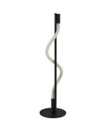 Searchlight Serpent EU212BK zwarte tafellamp met opalen buis eromheen gedraaid