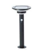 Brilliant Garvina G40406/06 zwarte sokkellamp met zonnepaneel