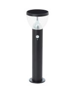 Brilliant Tulip G40411/06 zwarte sokkellamp met solar