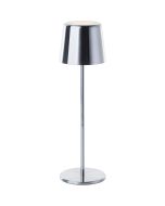 Brilliant Xaana G40939/68 geborsteld aluminium tafellamp met accu
