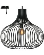 Freelight Aglio H7844Z zwarte hanglamp van dunne reepjes metaal
