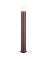 Trio Hoosic 422260124 roestbruine ronde paallamp met wit kunststof kop