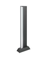 Trio Mariza 447060142 antraciet grijze paallamp van geribbeld metaal met LED plank