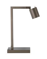 Searchlight Office EU24108LT koffiebruine bureaulamp met spotje met klikschakelaar op de kop