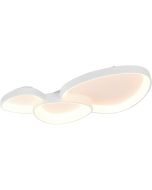 Freelight Organico PL3050W witte plafonnière van drie driehoekige gevormde delen met ronde hoeken
