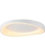 Freelight Duna PL3220W witte ronde plafonniere van 60cm met golvende onderzijde en lichtgevende rand rondom