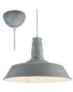 Reality Will beton kleurige hanglamp met een sierlijke metalen kap van 36 cm in diameter