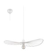 Trio Chapeau witte hanglamp van staaldraad met een diameter van 60 cm