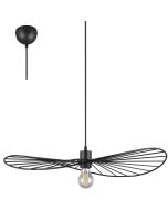 Trio Chapeau zwarte hanglamp van staaldraad met een diameter van 60 cm