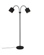 Trio Tommy R46332079 vloerlamp met zwarte kapjes van textiel