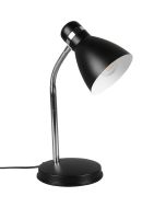 Trio Harvey R50731032 mat zwart bureaulampje met flexibele hals en wit metalen spotje