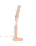 Reality Ginko R55791166 zandkleurige tafellamp met gedraaide balk met LED aan de randen