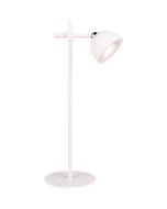 Reality Maxima R57791101 witte oplaadbare tafellamp op batterijen met los te nemen spotje