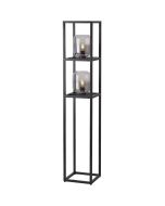 Freelight Dentro S4122SK zwarte vloerlamp met rookglas