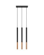 Sollux Mozaica SL.0889 zwart met koper hanglamp