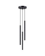 Sollux Arche SL.1341 zwart geribbelde buis hanglamp