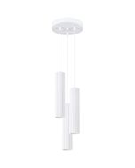 Sollux Karbon SL.1538 wit geribbelde hanglamp